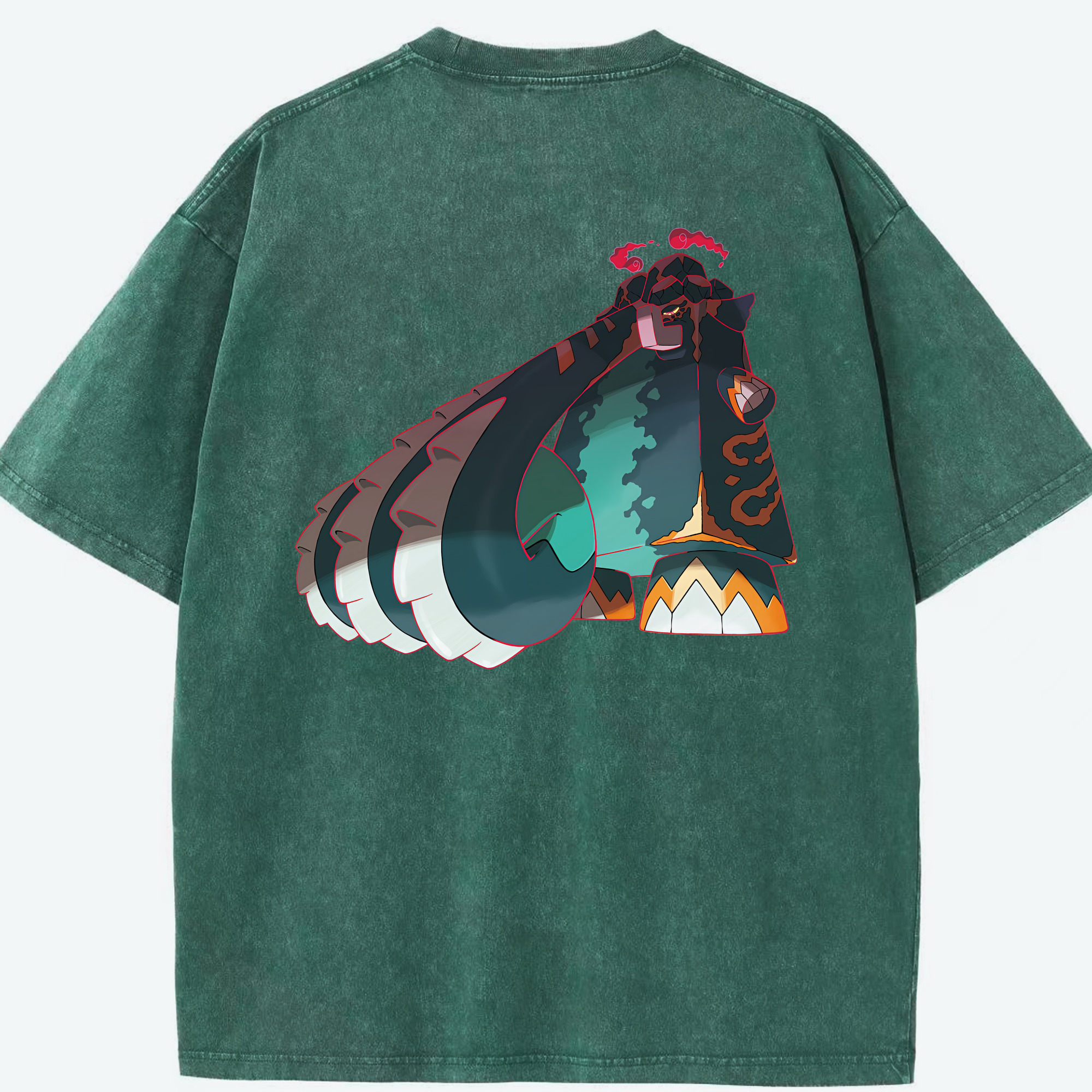 （画像用） ポケットモンスター Pokémon 綿100% ヴィンテージ風 半袖Tシャツ（背面プリント）